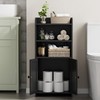 Homhedy Small Bathroom Storage Cabinet, Freestanding Toilet Paper Storage with