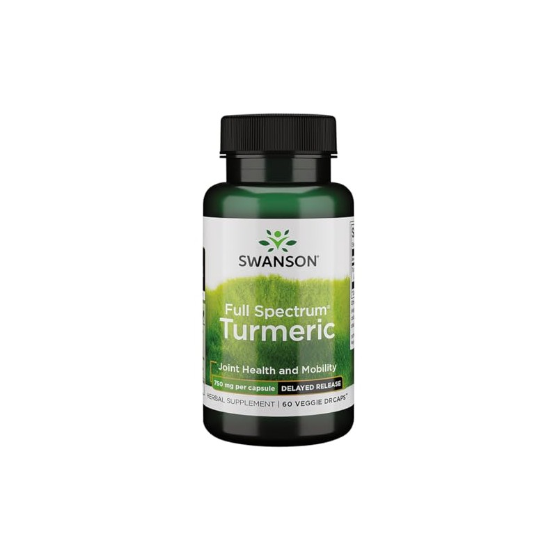 Swanson Full Spectrum Turmeric Delayed Release 750 Milligrams 60 Veg