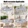Smiry Round Picnic Tablecloth, Waterproof Elastic Fitted Table Covers for