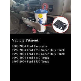 YC3Z2513560CAD Graphite Gray Dashboard Cup Holder Fits for Ford F250 F350 F450 F550 Super Duty Excursion 6.8 5.4 7.3L 1999-2001 Replacement# YC3Z-2513560-CAD Console Cup Holder