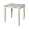 International Concepts Square Solid Wood Top Table with Shaker Legs,
