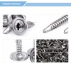 Jetovo 150 Pack 410 Stainless Steel Wafer Head Phillips Self