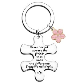 JETTOP Leaving Gifts for Colleagues Women Sorry Your Leaving Gifts Retirement Gifts for Work Bestie Friend Keyring Enjoy The Next Chapter