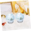 WOONEKY Unique Christmas Ball Set 4pcs Empty Snow Globes for