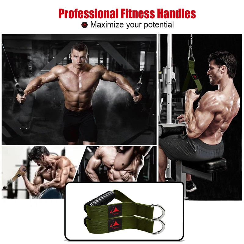 Vigoog Heavy Duty Gym Workout Handles Attachment for Cable Machine,Resistance