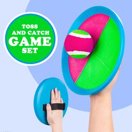 Kids Toy Beach Toys for Outdoor Games for Kids Ages 3-10, Yard Lawn Ball Catch Games Paddle Toss, 2 Rackets, 2 Balls (2pcs)