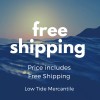 Low Tide Mercantile Ocean Waves Stainless Steel Keychain etched with