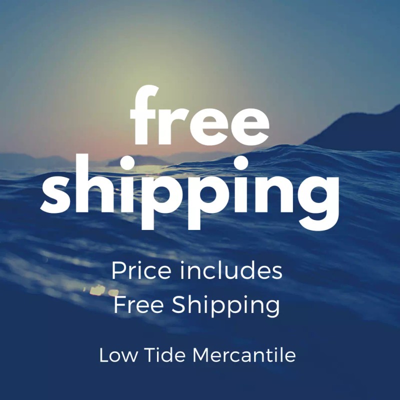 Low Tide Mercantile Ocean Waves Stainless Steel Keychain etched with