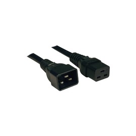 Eaton Tripp Lite Cable de Extensión de Alimentación para Computadora de Uso Pesado para Servidores y Computadoras 15A, 14AWG (IEC-320-C19 a IEC-320-C20) de 6 Pies/1.83 Metros, Macho a Hembra, Negro