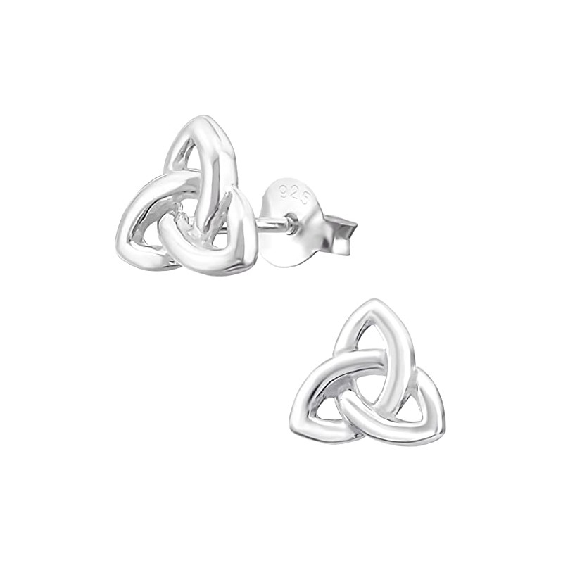 EYS JEWELRY Trinity Women's Celtic Triangle Knot Stud Earrings 925