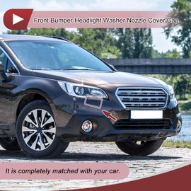 HEROFFIX Front Right Bumper Headlight Washer Nozzle Cover Cap No.86636AL170 Bumper Trim Nozzle Cover for Subaru Outback 2010-2018 Black Plastic 1 Pc