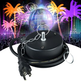 2.5RPM Disco Ball Motor Heavy Duty Mirror Ball Electric Motor Rotator Supports 4'' - 16'' Balls for Dj Party Light Home Bands,Christmas Party