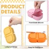 Kathfly 6 Pack Reusable 2-compartment Silicone Snack Containers with Lids