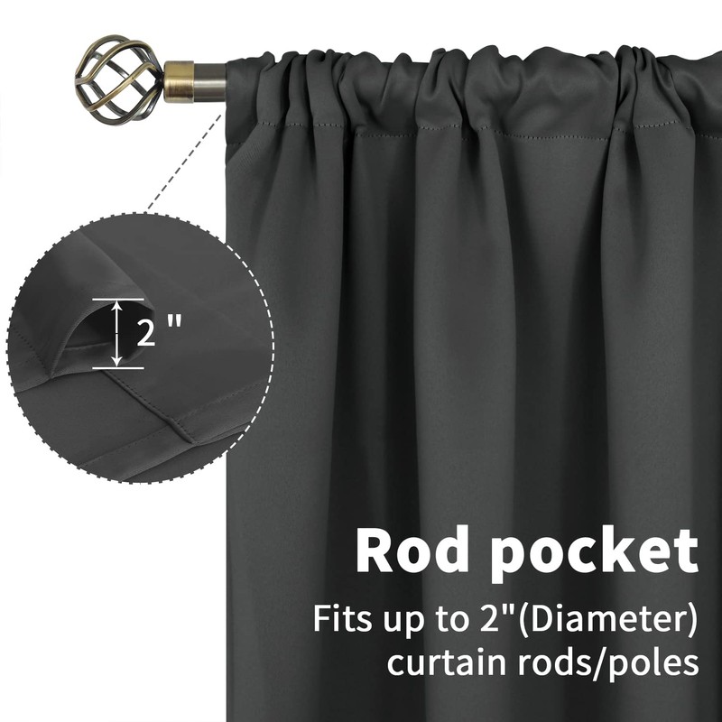 BGment Small Blackout Curtains 36 Inch Length for Kitchen Window