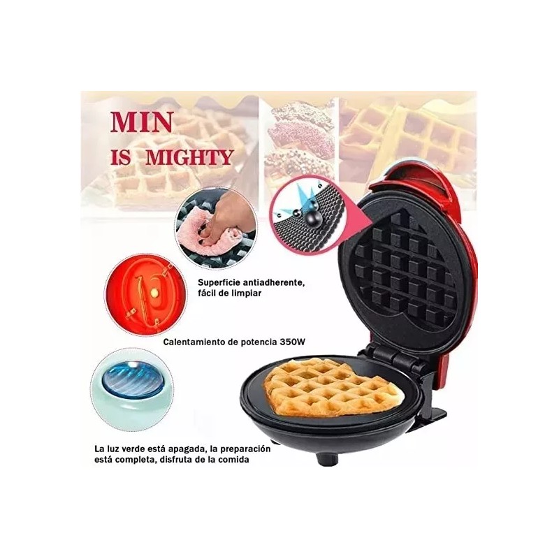 KFMX Mini Máquina Portátil Para Hacer Waffles En Forma De
