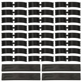 24 Pcs Bicycle Handlebar Rubber Gasket & 4 Rubber DIY Gasket, Anti-Vibration Non-Slip Lightweight Durable Handlebar Stem Shim Spacer Adapters, Fits 22.2/25.4 to 31.8 mm Bike Handlebar Extender