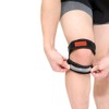 CONVELIFE Dual Patella Knee Strap (Black, 1 Count (Pack of