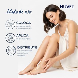 Nuvel Crema Refresca Pies y Piernas Cansadas | Alivio Instantáneo con Mentol y Alcanfor | Efecto Frío y Relajante - 250 ml