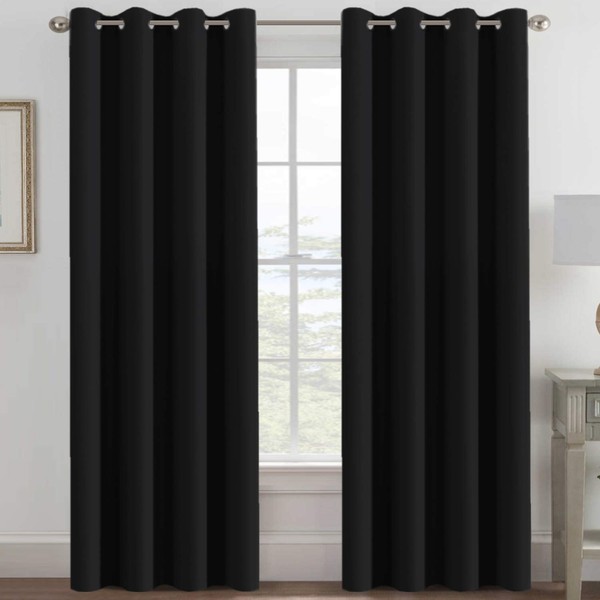 H.VERSAILTEX H.VERSAILTEX 100% Blackout Curtains for Bedroom Black Out Curtains
