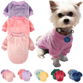 FabriCastle Dog Sweater, Pack of 3, Dog Clothes, Dog Coat, Dog Jacket for Small or Medium Dogs Boy or Girl, Ultra Soft and Warm Cat Pet Sweaters (Large, Pink,Purple,Light Pink)
