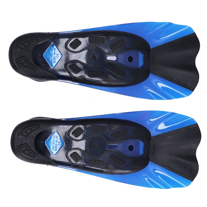 Short Diving Training Fins Full Foot AntiSlip Soft Flippers for
