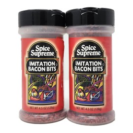 2 pack of Seasoning Herbs and Spices You Choose Your Flavor by Spice Supreme (4.5oz, Imitation Bacon Bits)