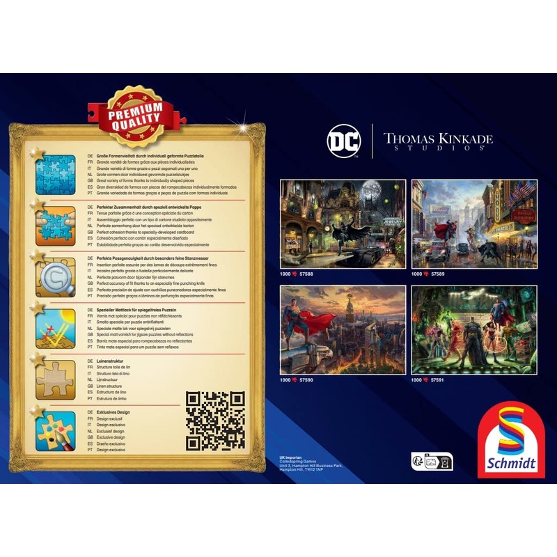 Schmidt Spiele 57591 Thomas Kinkade, The Justice League, 1000 Piece