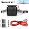 Haoguo Marine Trim Tab Double Rocker Switch Kit Compatible with