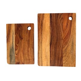 Wood Set Of 2 Cutting Boards Kitchen, Thick Chopping Board, LargeWooden Cutting Board with Deep Juice Groove and Handles,Wooden trays for meat, fruit and cheese (14 X 10 X 0.63 Inch)