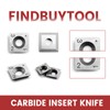 Findbuytool Carbide Inserts Cutters (15x15x2.5mm-30°-R150-4R0.5) Insert for Woodworking Helical Cutter
