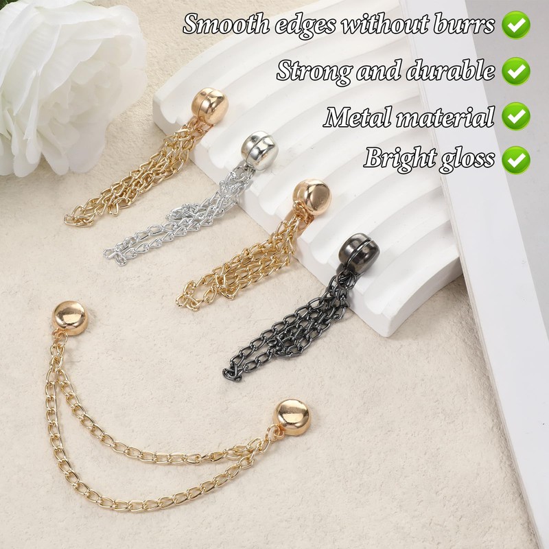 12 Pcs Magnet Clothing Pins Multi-Function Magnetic Clothing Clips Metal
