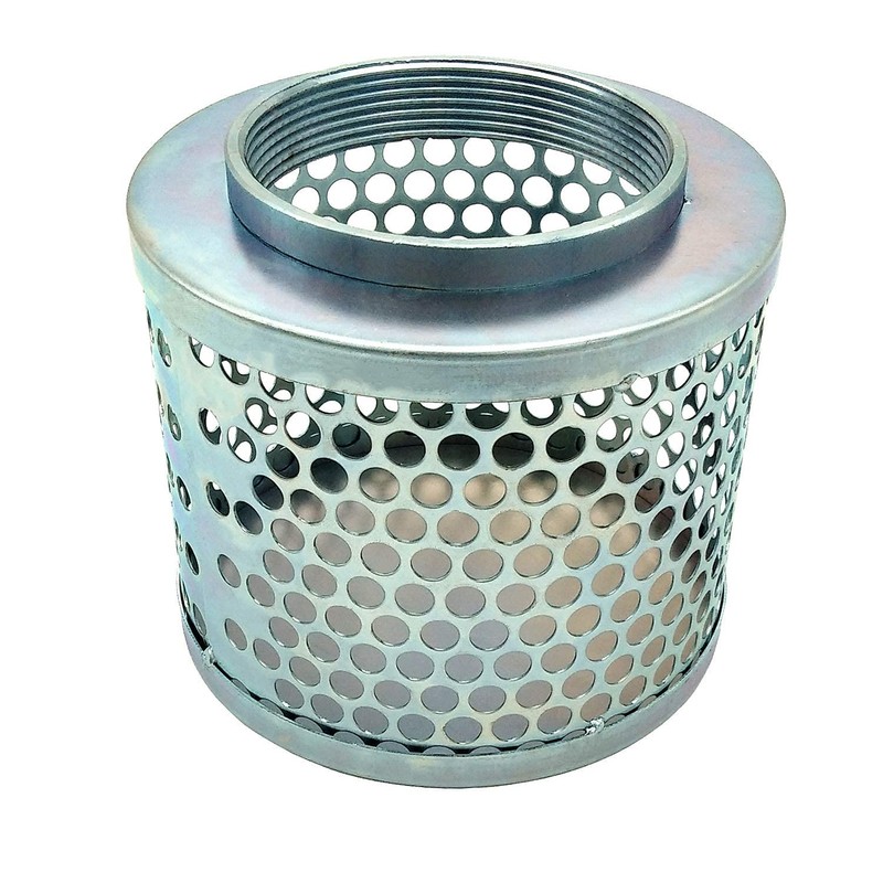 Round Hole Suction Strainers for Pump, Plated Steel (3“)