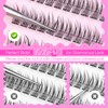 JIMIRE Self Adhesive Eyelashes Natural Look 9-14MM Wispy Pre Glued