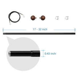 Tapestry Hanging Telescopic Rod Aesthetic Tapestries Room Deco Scalable Wall Hanging Bar Banner Hanger Pole (17-32 inch/brown)