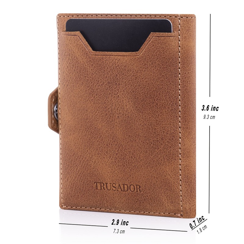 TRUSADOR Verona Leather Wallets for Men & Women Trifold Slim