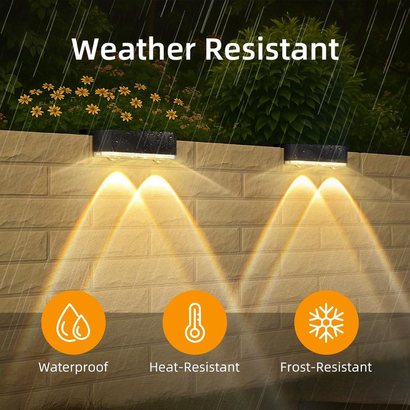Peasur Solar Fence Lights Outdoor, 20 Pack Step Light Solar