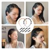 SSKHE 2 Pcs Headband with Clips,8 Pcs Double Bangs Hairpins,Multi