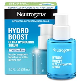 Neutrogena Hydro Boost - Suero ultra hidratante con ácido hialurónico, suero facial sin fragancia para una hidratación ligera y una piel más suave y luminosa, no comedogénico, 1 onza líquida