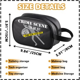 Crime Scene Clear Makeup Bag Csi Gift Forensic Science Crime Scene Investigation Kit Travel Toiletry Bag Organizer Pouch Cosmetic Bag (Crime Scene tm ca)