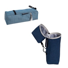 Exacompta 52790E Bee Blue Polyester Honeycomb Pencil Case Convertible into a Pencil Holder with Clip 1 Piece Random Colour Light Blue or Navy Ideal for School