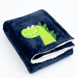 Baby Blanket for Boys Super Soft Double Layer Minky with Sherpa Backing Newborn Blanket