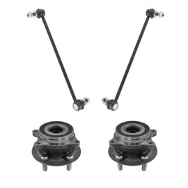 TRQ Front Driver & Passenger Side Drivetrain Kit Sway Bar Stabilizer Link Wheel Hub Bearing Assembly Compatible with 2011-2017 Lexus CT200h 2010-2015 Toyota Prius 2012-2015 Prius Plug-In
