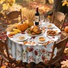 Eikione Thanksgiving Tablecloth, Round Fall Tablecloth 60 Inch, Pumpkin Table