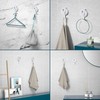 SOCONT Heavy Duty Vacuum Suction Cup Hooks, White Plated Polished