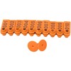 ANCLLO 100 Pack Pig Ear Tags Orange Medium Plastic Livestock