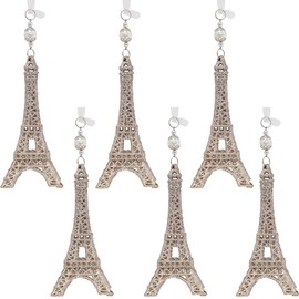 Kimura's Cabin Christmas Ornaments 6pcs Eiffel Tower Christmas Tree Decorations，for Home Party Wedding Decor (Champagne Gold Tower)