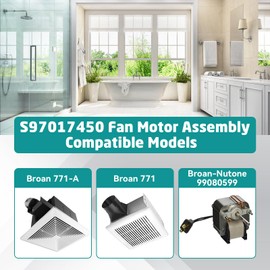 S97017450 Exhaust Fan Motor Assembly for Broan Nutone 771, 771-A 70 CFM RV Bathroom Broan Exhaust Fan Motor Replaces