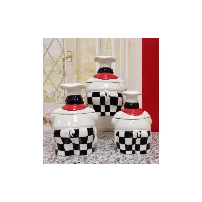 Happy Chef Collection by ACK (3PC CANISTER SET)