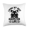 Living My Best Hamster Life Hamsters Pet Rodent Throw Pillow