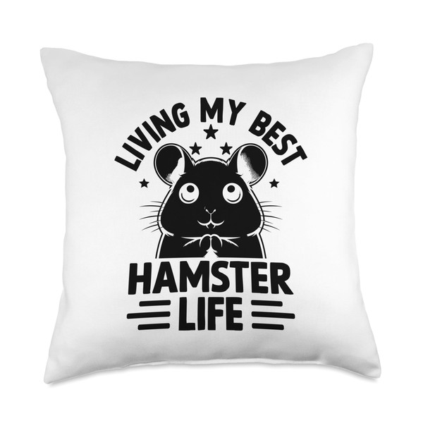 Living My Best Hamster Life Hamsters Pet Rodent Throw Pillow
